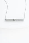 Faith, Hope & Love Silver Bar Necklace