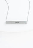 Faith, Hope & Love Silver Bar Necklace