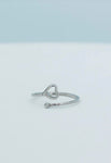 Ada Silver Adjustable Heart Ring
