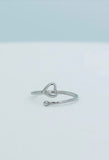 Ada Silver Adjustable Heart Ring