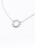 Mallory Silver Sun Necklace