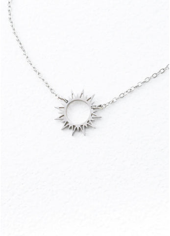 Mallory Silver Sun Necklace