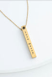 Gold or Silver Justice Bar Necklace