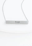 Faith, Hope & Love Silver Bar Necklace