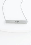 Faith, Hope & Love Silver Bar Necklace