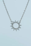 Mallory Silver Sun Necklace