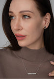 Faith, Hope & Love Silver Bar Necklace