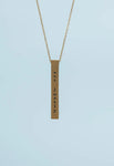Gold or Silver Justice Bar Necklace