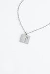 Axis Silver Square Cross Necklace