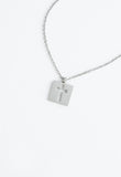 Axis Silver Square Cross Necklace