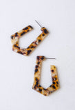 Alma Tortoise Shell Resin Earrings