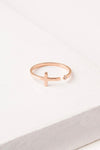 Magdalene Rose Gold Cross Ring