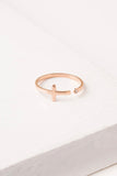 Magdalene Rose Gold Cross Ring