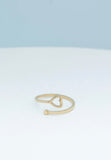 Ada Gold Adjustable Heart Ring
