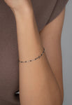Black and Silver Cross Bracelet