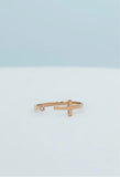 Magdalene Rose Gold Cross Ring